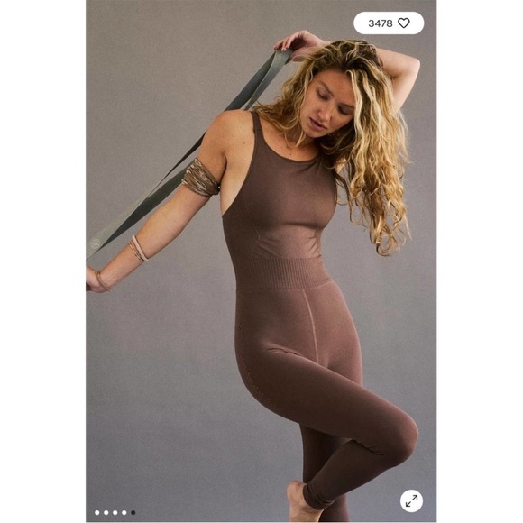 Free People God Karma High-neck onsie sz XS/S color wild mustang - Picture 3 of 7